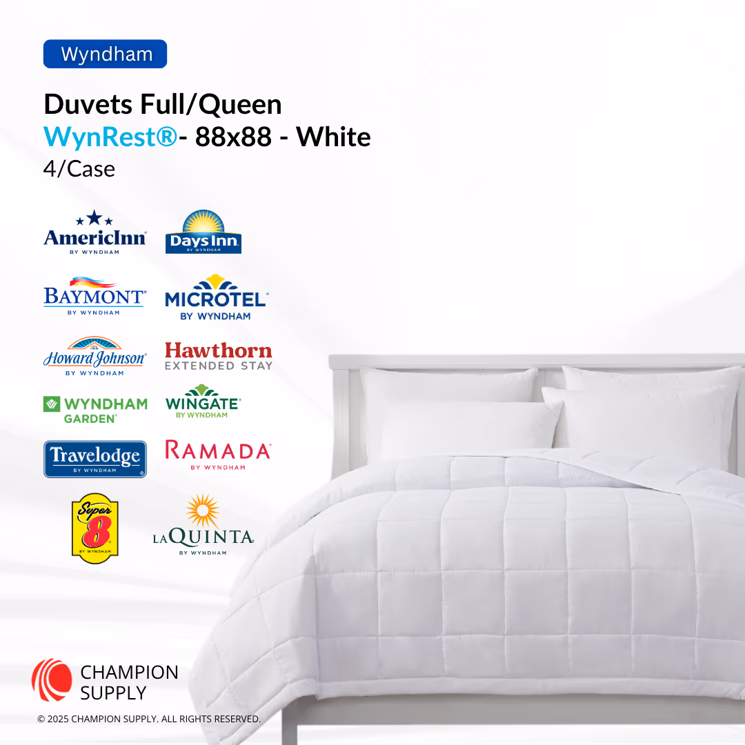 Wynrest Duvet Full/Queen 88x88, 51 Oz, White, Case of 4